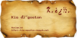 Kis Ágoston névjegykártya